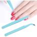 Stainless Steel Nail Art Tweezers Anti Static Straight Curved Head Accurate Manicure Picking Rhinestone Metal Accessory Pick Up Durable and Exquisite (Blue) - Buy Online on GoSupps.com
