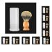 Set of 10 shaving brush travel cases gift shaving brush case for birthday holiday party 10 pieces (transparent)