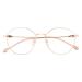 Metal Reading Glasses for Women Modern Anti Blue Light Computer Reader (Color : Gold Size : 1.5+) 1.5+ Gold