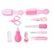 Zerodis Baby Care Kit  10Pcs Newborn Baby Health Care Tools Safety Nail Clipper Scissor Grooming Kit(Pink)