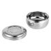 Men's Wet Shaving Soap Mug Bowl - Silver Metal Face Cleaning Tool with Lid for Ultimate Grooming Experience - Buy Online on GoSupps.com