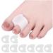 Gel Toe Separators for Bunions and Overlapping Toes 8 Pack Hammer Toe Straightener White Pinky Toe Spacers Bunion Corrector and Bunion Relief 8 Toe Separators
