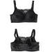 Women's Post-Operation Mastectomy Silicone Breast Shape Bag & Lace Wireless Bralette - Size 38/85C - Black - Buy Online on GoSupps.com