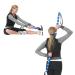 Prostretch StretchRite Physical Therapy Full Body Stretching Strap with Grip Handles for Sore and Tight Muscles Includes Coaching Guide Blue/White