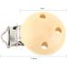 10pcs Natural Wooden Pacifier Clips - Round 3 Holes for Kids | Safe Pacifier Chains Accessories - Buy Online on GoSupps.com