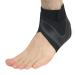 Ankle Stabilizer Brace Compression Women Men Breathable Adjustable Foot Support Wrap Reduce Pain Sleeve for Sport Ankle Sprain Injury Recovery Black-Grey-Left L