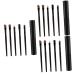Healeved 15 Pcs Eyeshadow Brush Kit Liner Brush for Eyes Eyeshadow Brush with Case Blackriflecoffee