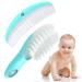 LNQ LUNIQI Baby Brush and Comb Set Soft Bristle Baby Brush Massage Scalp Brush for Newborn Cradle Cap Scalp Cleaning Care (Blue) Colorful-2