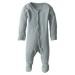L'Ovedbaby Girls' Organic Baby Snap Footie 0-3 Months Seafoam