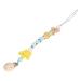Baby Clip Teething Toy Clip Holder Toy Washable Safe Lightweight Flexible Silicone Animal for Shower Gift (Yellow)