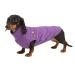 Ginger Ted Warm Fleece Dachshund Jumper size 16"/41cm Purple SLIM Fit - for short leg breeds windproof polarfleece washable breathable jumper sweater style 16"/41cm Slim Purple
