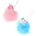 COHEALI Cleaning Sponge 2pcs Unicorn Bath Ball Cartoon Tub Child PVC Body Puff