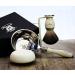 Premium Men's Shaving Kit | 5-Edge Razor Black Badger Hair Brush Stand Soap & Stainless Steel Bowl - Buy Online on GoSupps.com
