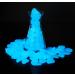 Halcyerdu 200 pieces of bright pebbles fluorescent stones blue fluorescent stones night light stones for aquarium garden decoration