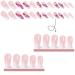Shop Ombre White Purple Marble Press on Nails - 24 Pcs Coffin Shape with Gold Leaf Design | Perfect for Weddings & Birthdays | Gel Stick on Acrylic Nails for Women & Girls - Buy Online on GoSupps.com