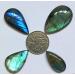 Natural Crystal Rough 4pcs Natural Starlight Moonlight Stone Crystal specimens Labradorite Semi gem Stone Jewelry Pendant