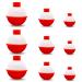 Fishing Bobbers 30 PCS Red & White
