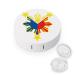 Philippine Flag Cute Contact Lens Case Travel Portable Round Contact Storage Box Kit with Mirror for Daily Outdoor