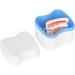 Sky Blue Dental Prostheses Container Cup Box | False Teeth Storage with Filter Screen - Ideal for Travel School & Home Use - Buy Online on GoSupps.com