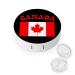 Canada Mapple Leaf Round Case For Contact Lens Kit Storage Box with Mirror Printed