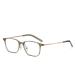 Metal Temples Square Tr90 Frame Blue Light Blocking Glasses for Women Men Anti UV Ray Computer Reading Glasses for Women Men Khaki-green 51 Millimeters