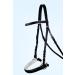 Caroline white lined bitless bridle bitles Bridle Sidepul Full