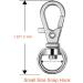 Paxcoo 100 Pcs Metal Swivel Lanyard Snap Hook with Key Rings (Silver) - Buy Online on GoSupps.com