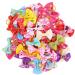 50 Pcs Assorted Dog Hair Bows with Elastic Rubber Bands Cute Patterns Hair Grooming Accessories for Small Dog Cat Puppy