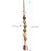 Chakra Healing Crystal Stone Hanging Decorations Handmade Good Luck Natural Quartz Gemstone Pendant Ornaments for Home Garden Windows Cars Spiritual Gifts for Women - Buy Online on GoSupps.com