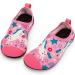 CROVA Kids Water Shoes Quick Dry Aqua Socks Non-Slip Barefoot Sports Shoes for Boys Girls Toddler 9.5-10.5 Little Kid A Pink Unicorn