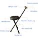 Crutch Band LED Lights Can Be Adjusted Height Walking Stick Multi-Function Retractable Old Man Cane Stool Black Surprise Gift - Buy Online on GoSupps.com