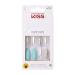 KISS Gel Fantasy Ready-to-Wear Press-On/Glue-On Gel Nails, Style “Love Poem”, Long Length Gel Nail Kit with 24 Mega Adhesive Tabs, Pink Gel Glue, Manicure Stick, Mini File, and 28 Fake Nails