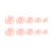 FEIlei 24Pieces French Artificial Toenails Shiny Rhinestones Toe False Nails Wearable