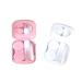 Contact lens holder contact lens holder contact lens case for travel at home comfortably in bags bags (white pink) 5.1 x 5.8 x 1.6 cm