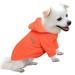Hualisiji dogs hoodie dogs sweatshirt fleece sweater dog chihuahua sweater warm and light with a soft texture easy to wear and light colors (L orange)