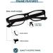 Buy Real Glass Reading Glasses - Clear Lenses in Geek Style Frame | +0.25 to +3.00 Magnification - Buy Online on GoSupps.com