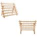 NW 60-Spool Wooden Thread Holder | Sewing and Embroidery Organizer Rack with Hanging Hooks - Buy Online on GoSupps.com