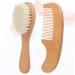 GLSTOY 2pcs Newborn Baby Gift Set - Infant Hair Brush and Wooden Comb | Baby Bristle Brush for Bathing | Toddler Shower Brush and Comb Set - Buy Online on GoSupps.com