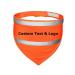 Muka Personalised Printed Pet Bandana Reflective Dog Bandana with Custom Text and Logo-Orange-S S Orange