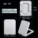 Elongated Toilet Seats Rounded Square 04D-PP Material (Width 360 Length 44-47) Toilet Seat Thickened Household Toilet Seat Cover 36X47cm Little Surprise - Buy Online on GoSupps.com