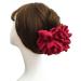 Large Silk Flower Bow Hair Claw Jaw Clips Stylish Hair Clamps Wedding Barrettes Hair Accessories for Women and Girls Wine Red - Buy Online on GoSupps.com
