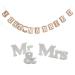 MAKFORT Mr Mrs Letters and Paper Garland Banner Wedding Decoration Present