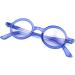 LONDON MOLE Transparent Blue Reading Glasses 2.0x | Round Cool Readers with Spring Hinges | Stylish Unisex Eyewear - Buy Online on GoSupps.com
