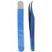 Blue Stainless Steel Curved Eyelash Tweezers for False Eyelash Extensions - Precision Beauty Tool | International Shipping - Buy Online on GoSupps.com