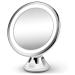 10X Magnifying with Lights - Upgraded 3 Color & 28 LED Lights Cosmetic Mirror HD Press Control