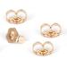 14K Gold Earring Backs - 4 Piece Replacement Earring Backs for Stud Ear Rings 2 Pairs