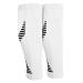 Gemx Calf Compression Sleeve Men & Women (1 Pair) Footless Calf Sleeves for Shin Splints Support Breathable Neoprene Fabric Shin Sleeves for Calf Support Ideal For Running Cycling & Hiking M (Calf Line) White