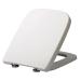 Soft Close Toilet Seat Square Toilet Seat with Slow Close and Quick Release Function Top Fixed Oblong Toilet Seat 36X45cm White Little Surprise