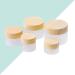 Beaupretty Cream Cosmetic Jars - 5ct Portable Wooden Travel Refillable Containers for Skincare - Buy Online on GoSupps.com