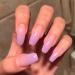 YoYoee Gradient Acrylic Square Fake Nails - Medium Length Full Cover Amber False Nails (24Pcs) - Buy Online on GoSupps.com